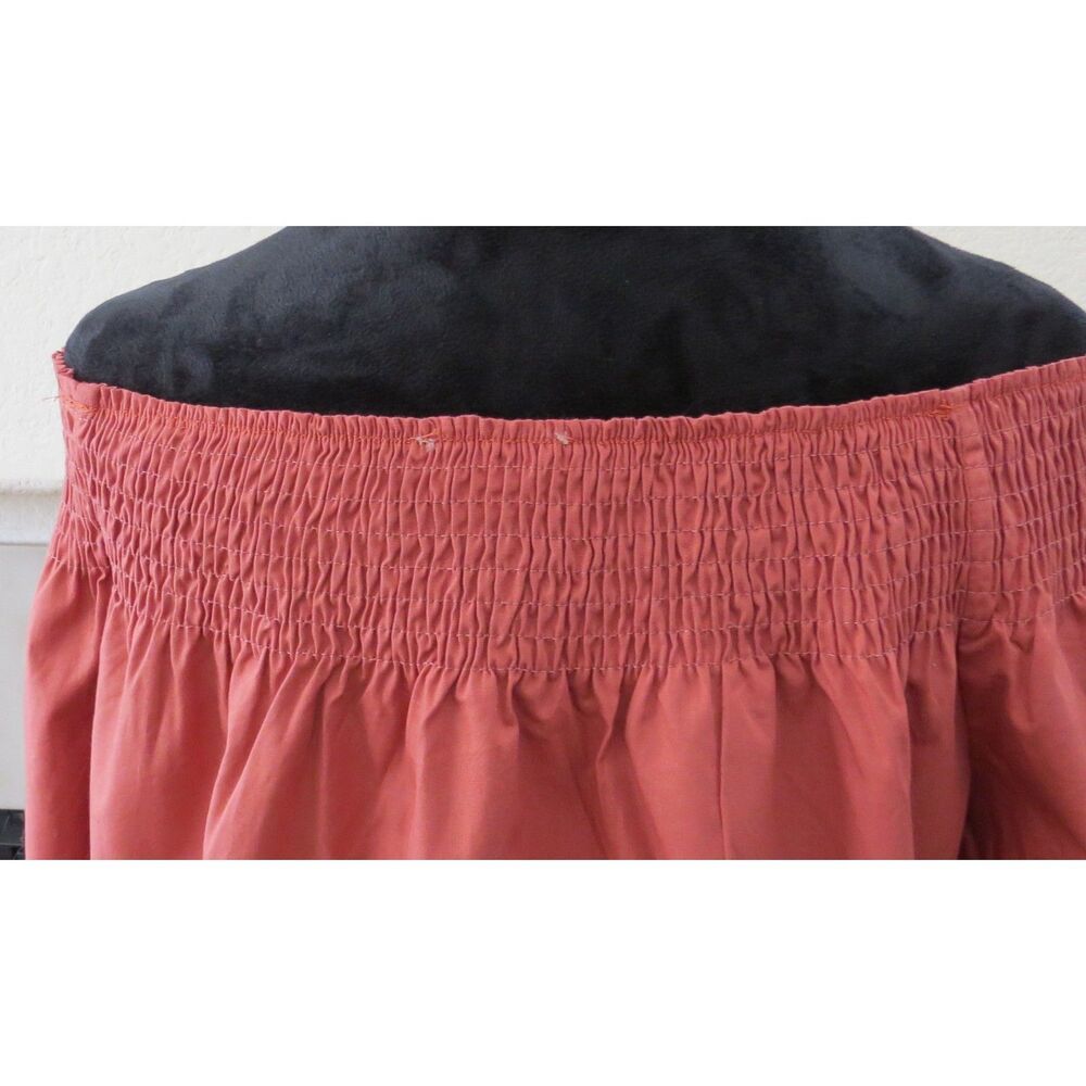 The Sang off-the-shoulder blouse Terra-cotta Small NWT - Picture 7 of 10
